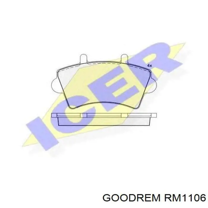 Гальмівні колодки Goodrem RM1106 ціна, від 17.25 USD
