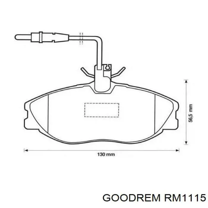 Купити RM1115 Goodrem Колодки гальмівні передні, дискові