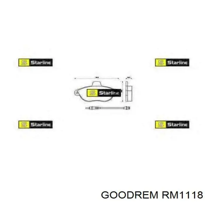 Гальмівні колодки Goodrem RM1118 ціна, від 14.48 USD