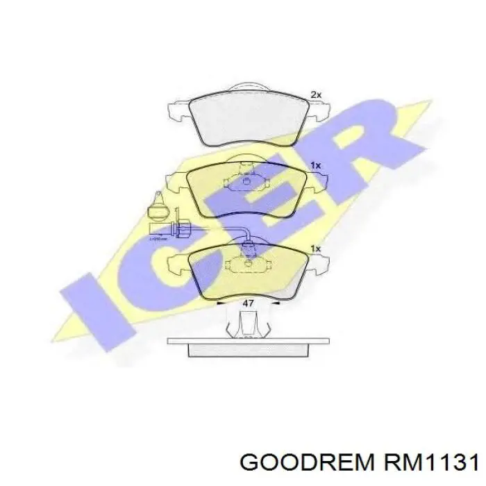 Гальмівні колодки Goodrem RM1131 ціна, від 17.54 USD