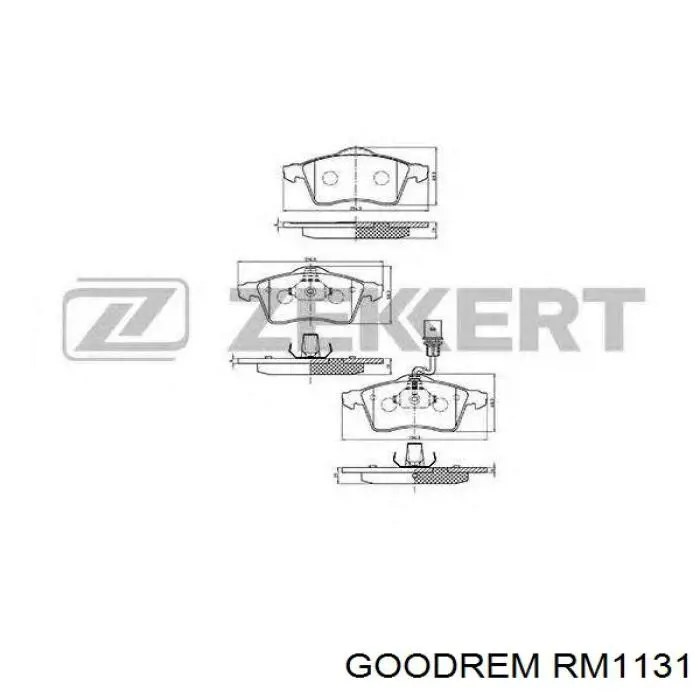 Передні тормозні колодки RM1131 Goodrem