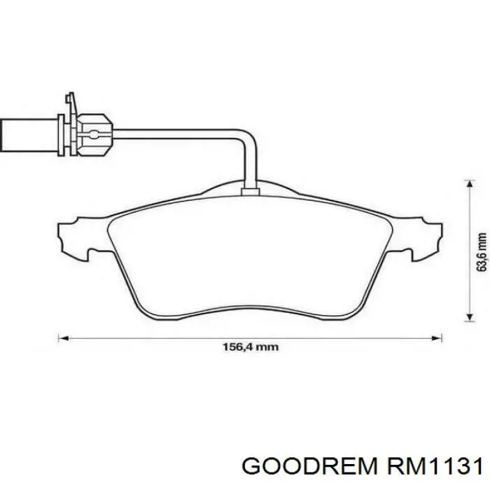 RM1131 Goodrem Передні гальмівні колодки