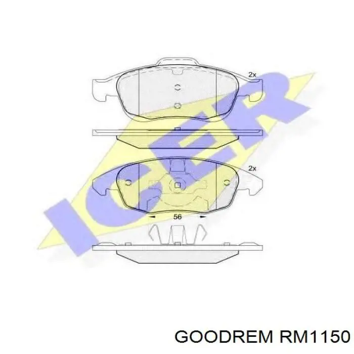 Гальмівні колодки Goodrem RM1150 ціна, від 15.63 USD