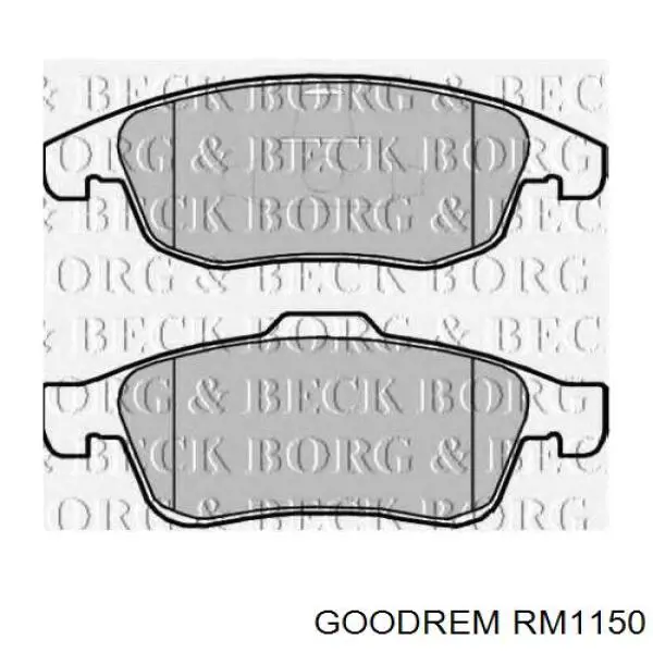 Колодки гальмівні передні, дискові RM1150 Goodrem