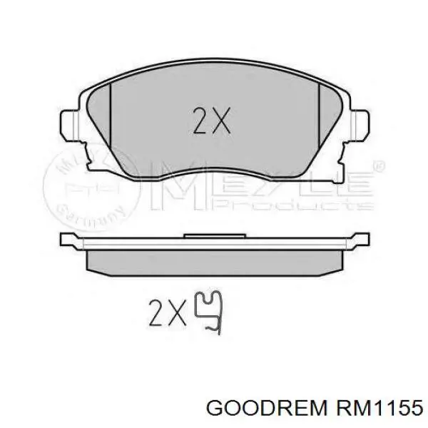 RM1155 Goodrem Передні гальмівні колодки