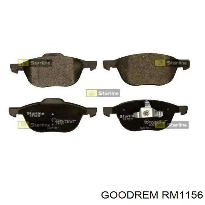 Купити RM1156 Goodrem Колодки гальмівні передні, дискові