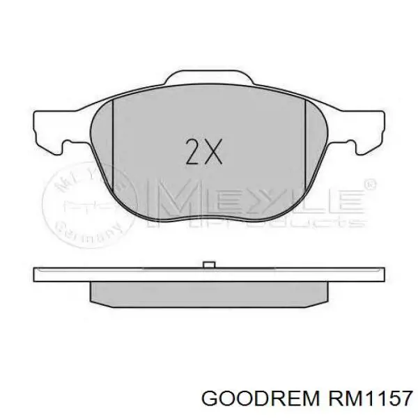 Колодки гальмівні передні, дискові RM1157 Goodrem