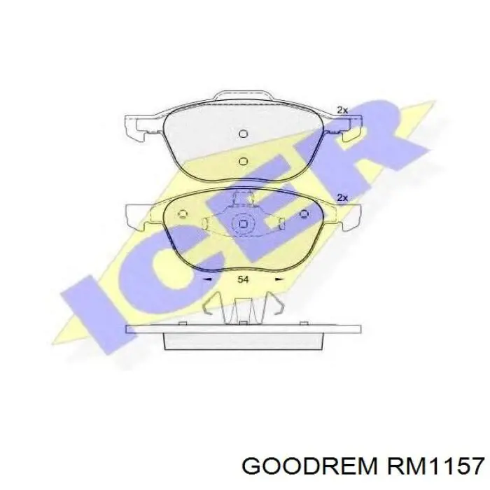 Передні тормозні колодки RM1157 Goodrem