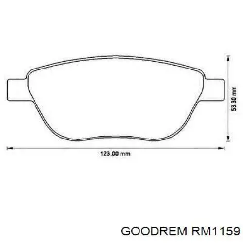 Гальмівні колодки Goodrem RM1159 ціна, від 14.57 USD