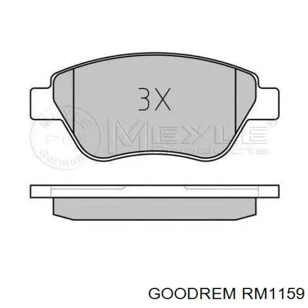 RM1159 Goodrem Передні гальмівні колодки