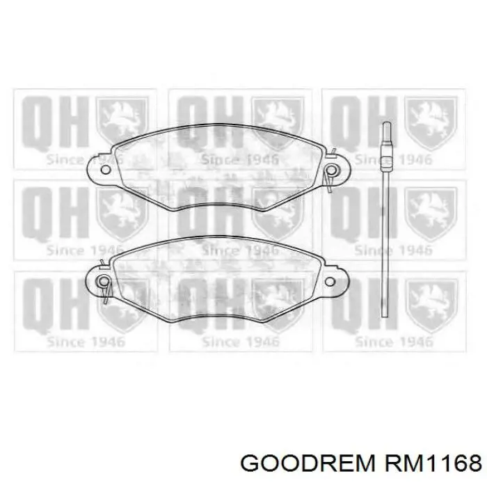RM1168 Goodrem колодки гальмівні передні, дискові