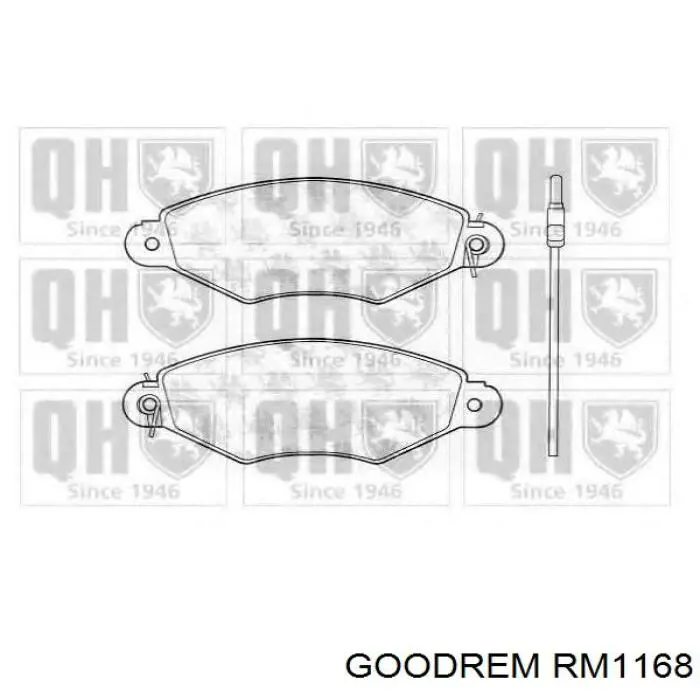 Колодки гальмівні передні, дискові RM1168 Goodrem