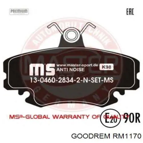 RM1170 Goodrem Передні гальмівні колодки