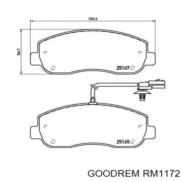 Передні тормозні колодки RM1172 Goodrem