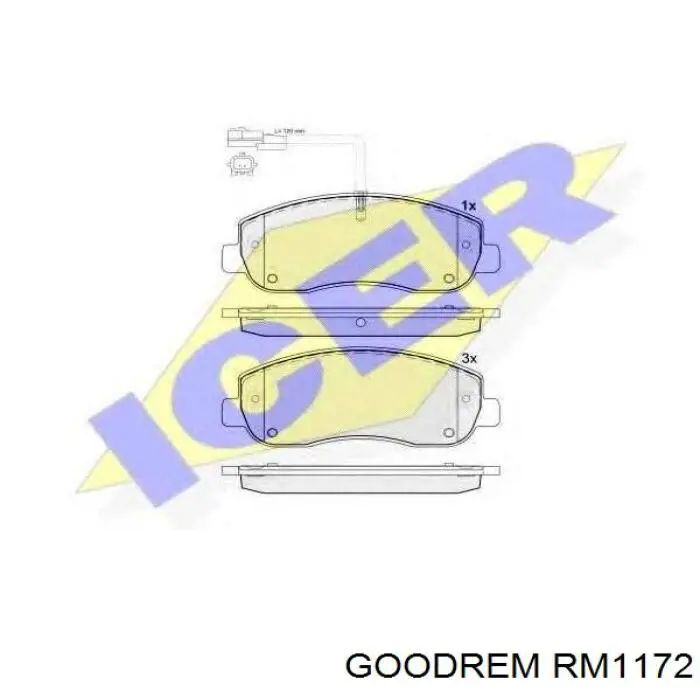 RM1172 Goodrem Передні гальмівні колодки