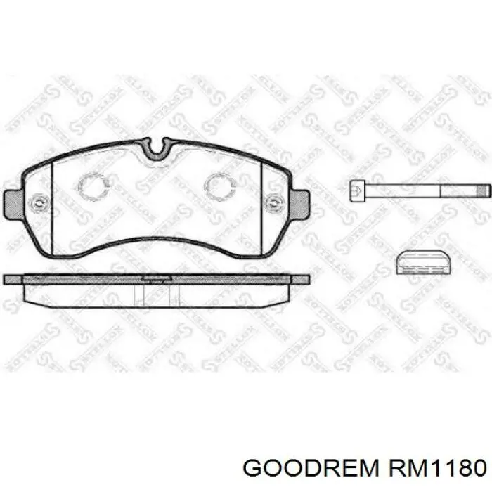 RM1180 Goodrem Передні гальмівні колодки