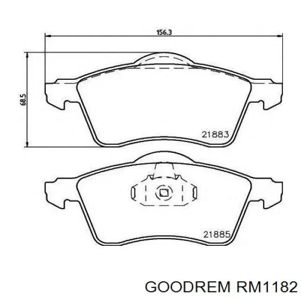 Колодки гальмівні передні, дискові RM1182 Goodrem