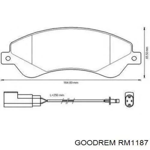 Колодки гальмівні передні, дискові RM1187 Goodrem