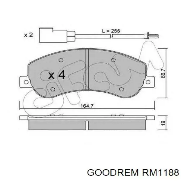 Колодки гальмівні передні, дискові RM1188 Goodrem