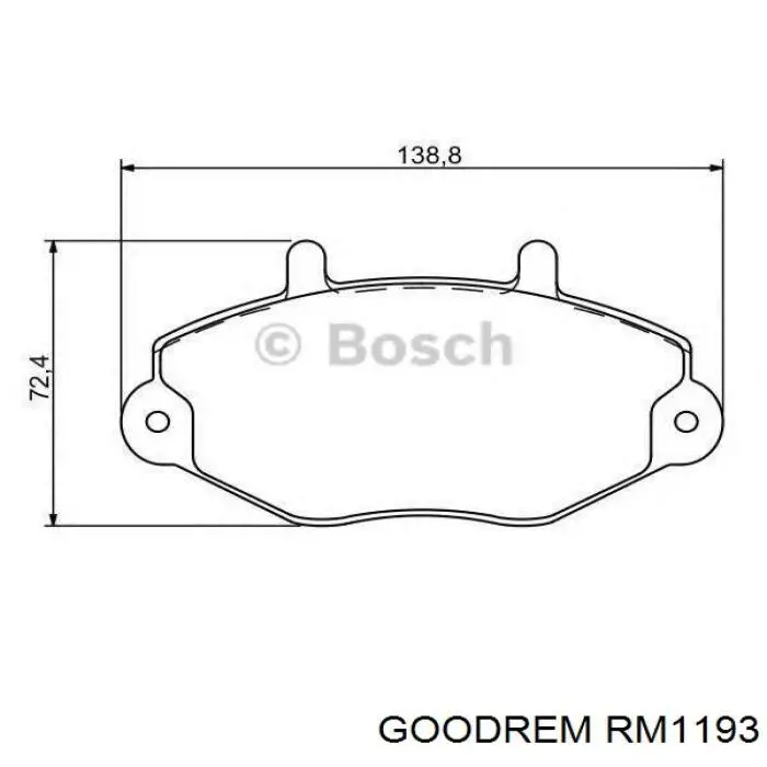 Колодки гальмівні передні, дискові RM1193 Goodrem