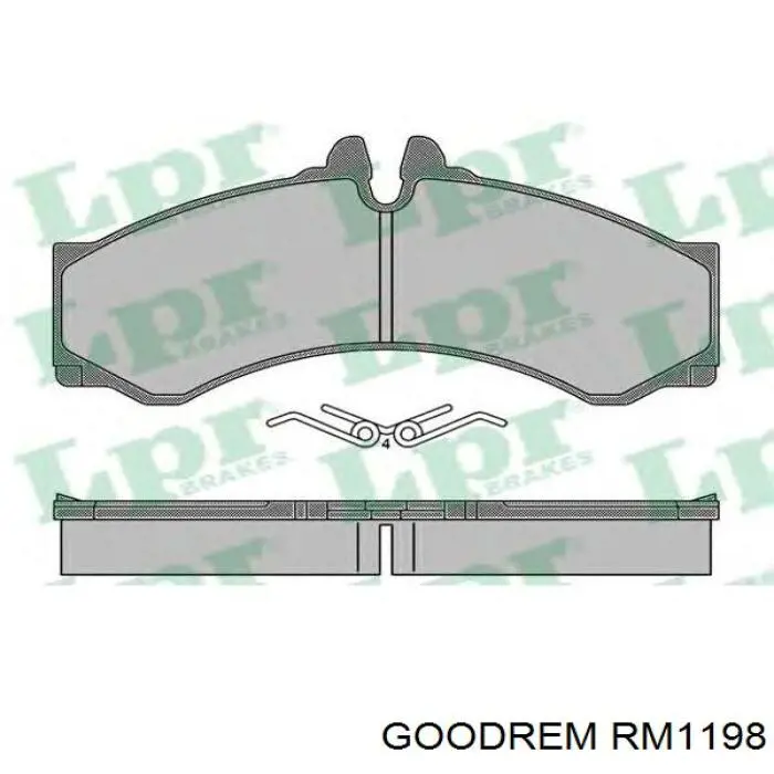 Передні тормозні колодки RM1198 Goodrem