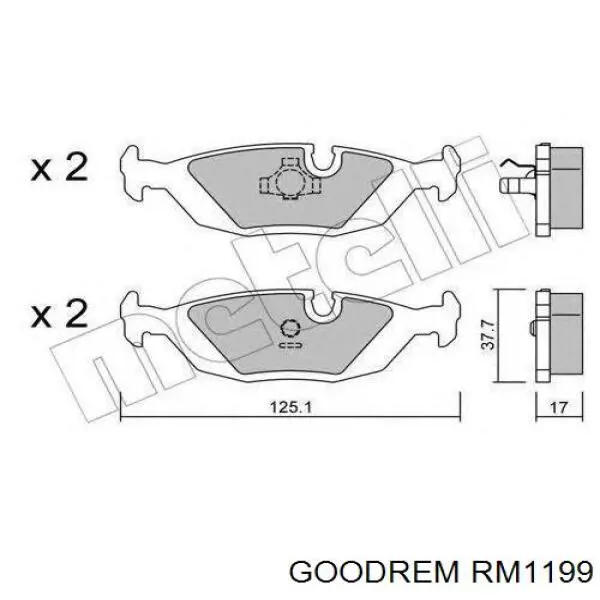 Тормозні колодки Goodrem RM1199