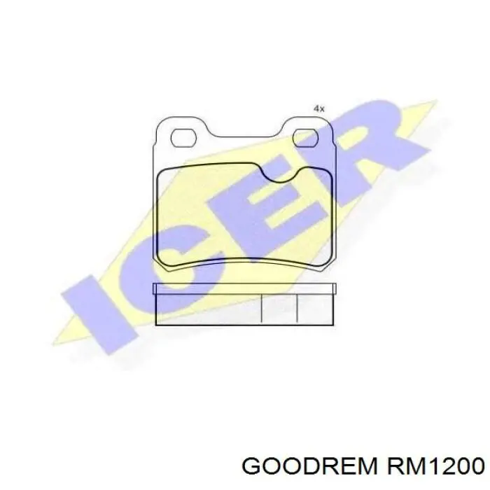 Задні гальмівні колодки Goodrem RM1200 ціна, від 8.51 USD