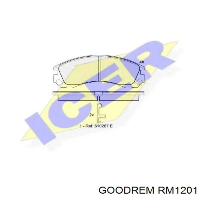 RM1201 Goodrem Передні гальмівні колодки