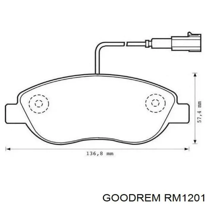 Гальмівні колодки Goodrem RM1201 ціна, від 14.70 USD