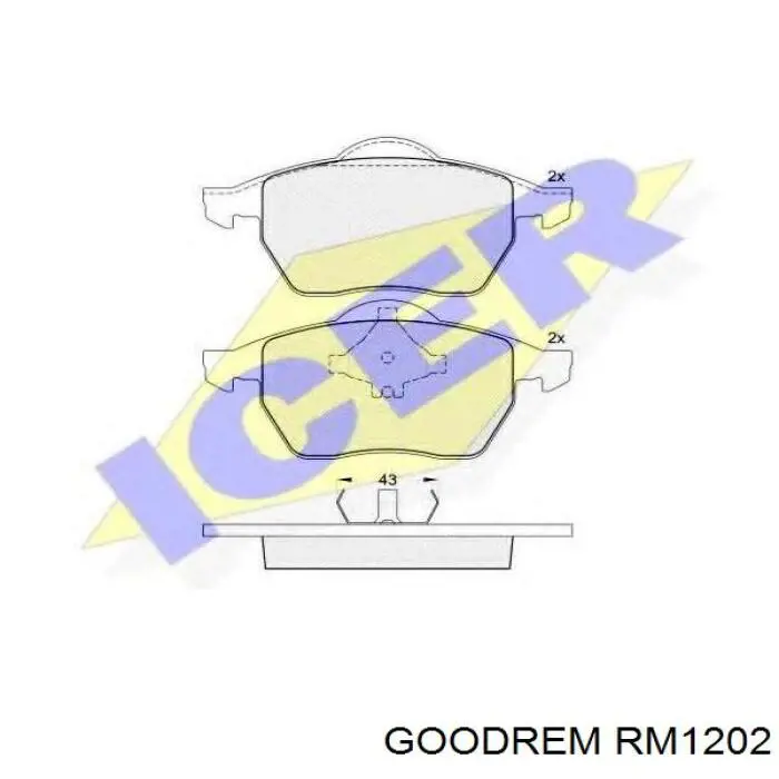 RM1202 Goodrem Передні гальмівні колодки