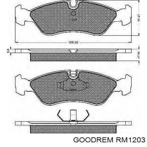 Гальмівні колодки Goodrem RM1203 ціна, від 13.59 USD