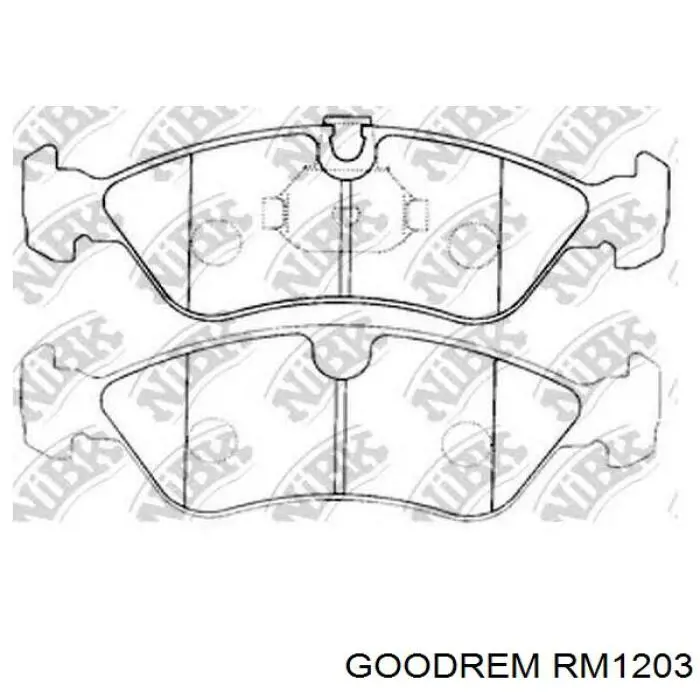 Тормозні колодки Goodrem RM1203