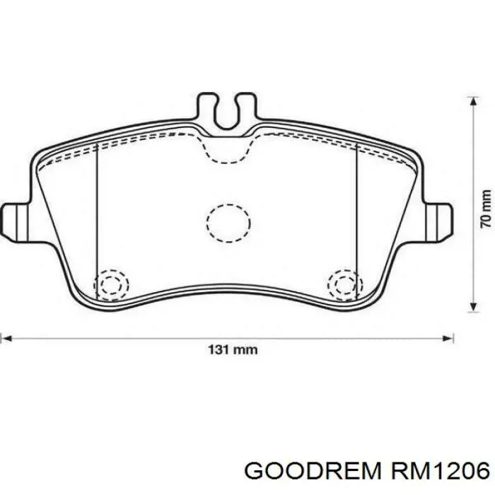 RM1206 Goodrem Передні гальмівні колодки
