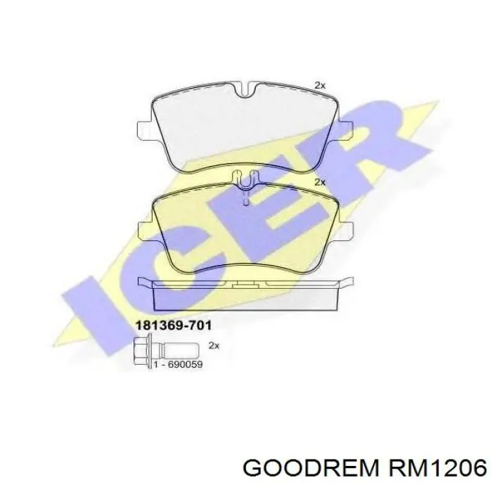 Передні тормозні колодки RM1206 Goodrem
