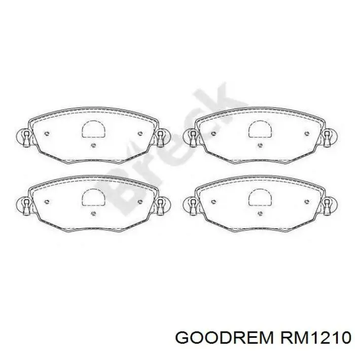 Гальмівні колодки Goodrem RM1210 ціна, від 17.70 USD