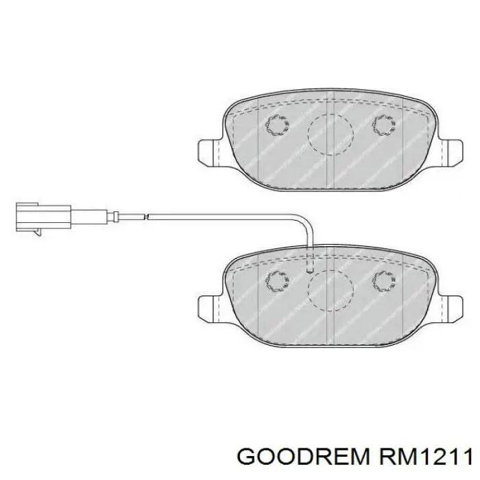 RM1211 Goodrem Колодки гальмівні задні, дискові