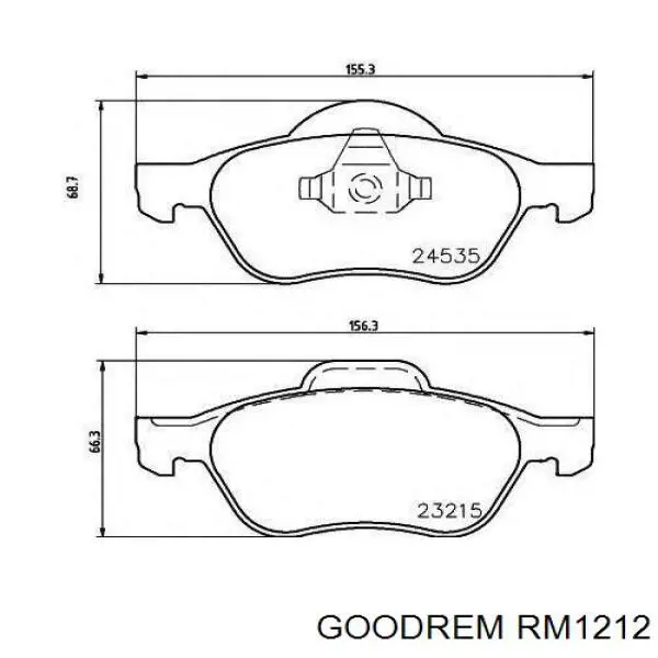 Передні тормозні колодки RM1212 Goodrem