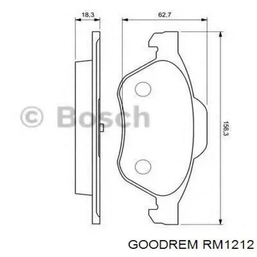 Гальмівні колодки Goodrem RM1212 ціна, від 18.83 USD