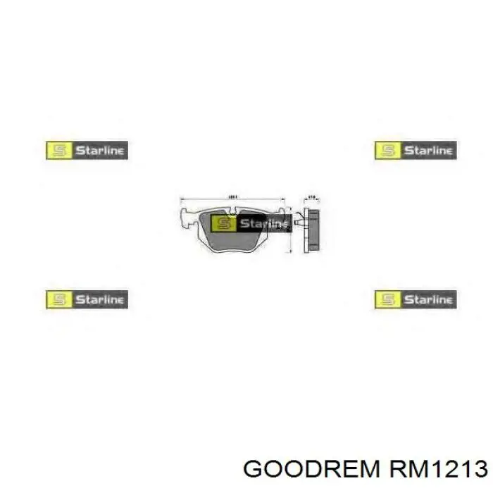 Купити RM1213 Goodrem Задні колодки