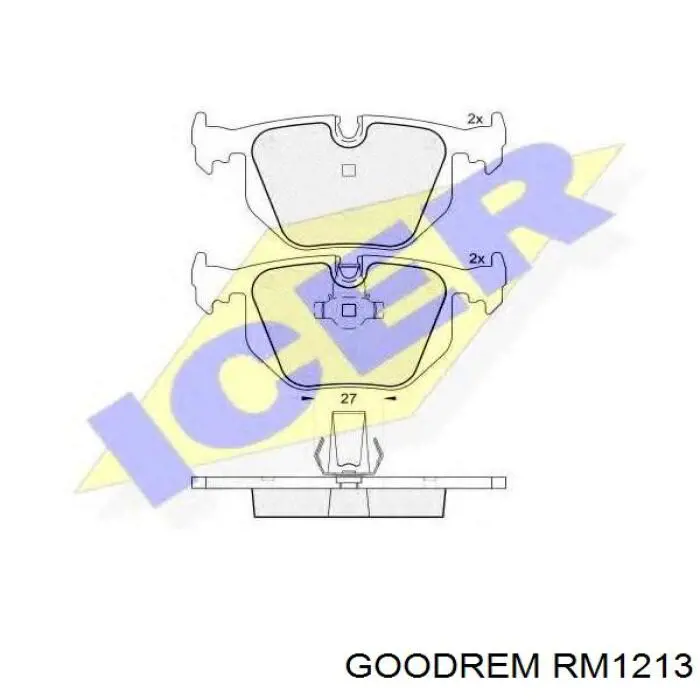 Задні гальмівні колодки RM1213 Goodrem