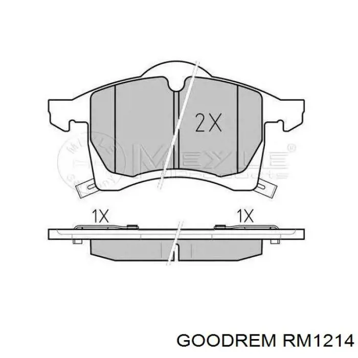 Колодки гальмівні передні, дискові RM1214 Goodrem