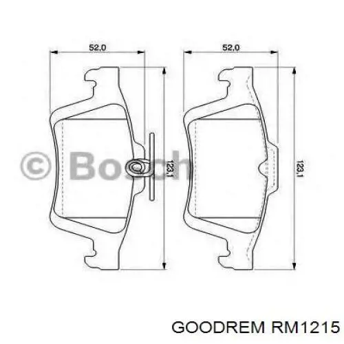 Купити RM1215 Goodrem Задні колодки