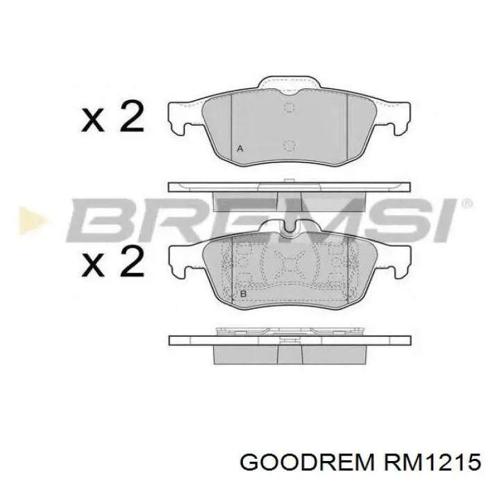 Задні гальмівні колодки RM1215 Goodrem
