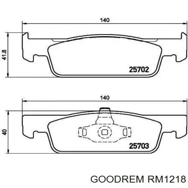 Передні тормозні колодки RM1218 Goodrem