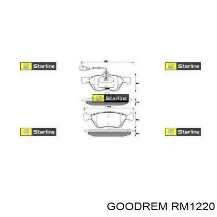 Гальмівні колодки Goodrem RM1220 ціна, від 18.83 USD