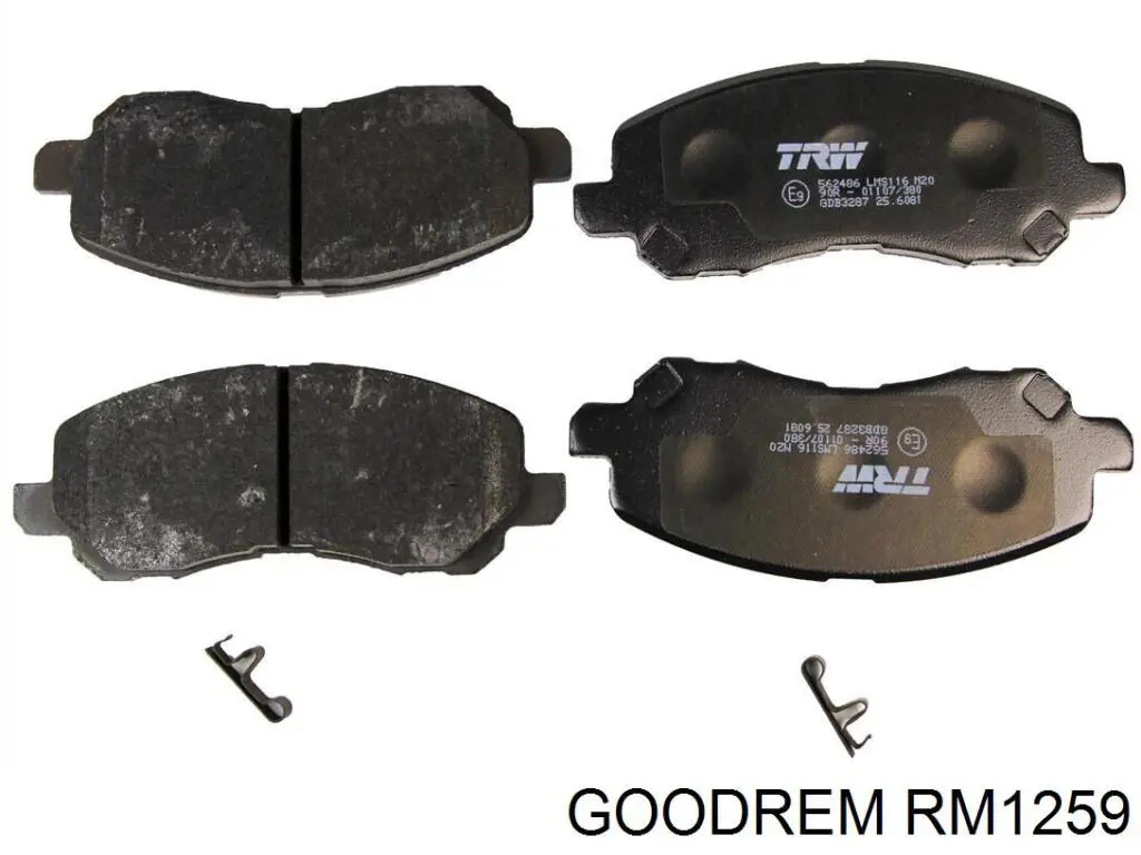 Гальмівні колодки Goodrem RM1259 ціна, від 16.20 USD