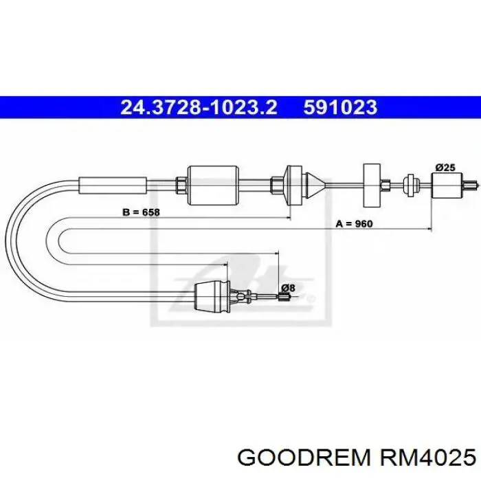 Трос зчеплення RM4025 Goodrem