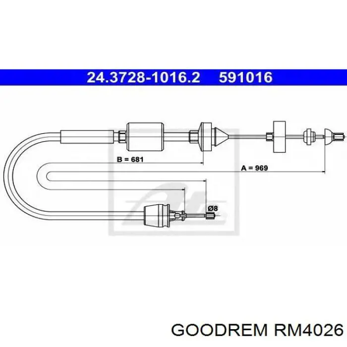 Трос зчеплення RM4026 Goodrem