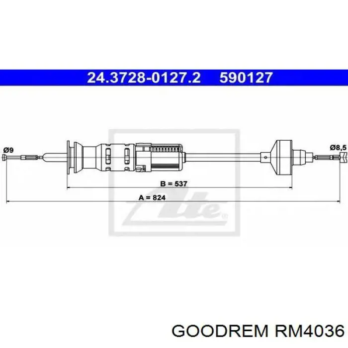 RM4036 Goodrem Трос зчеплення