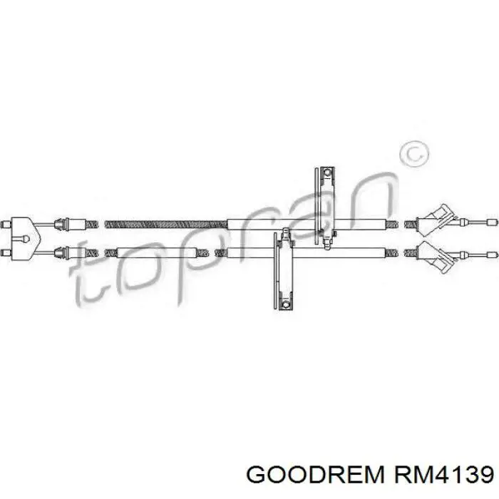 Трос ручного гальма задній, правий/лівий RM4139 Goodrem